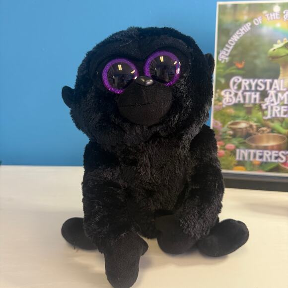 Ty Beanie Boo George Gorilla 9” Black Plush Toy • Soft TySilk • EUC Collectible - Picture 3 of 7